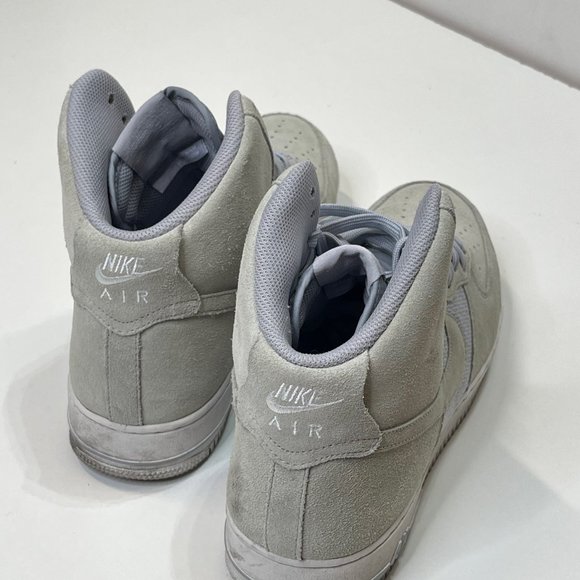 Nike Air Force 1 High 07 'pure platinum/wolf grey-white all suede (no box) - Picture 4 of 9